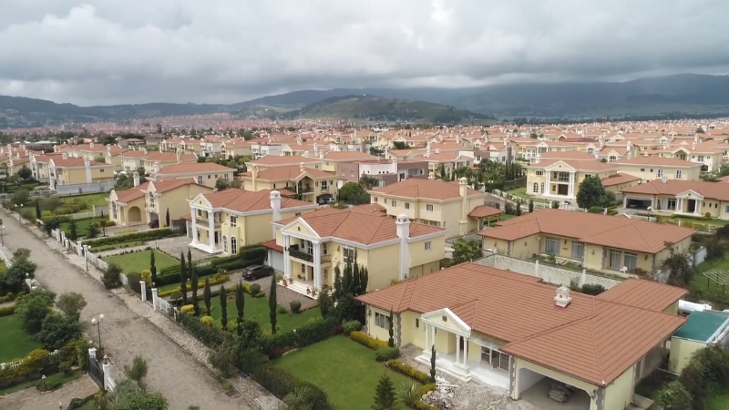 A large residential area in Ethiopia with modern homes available for foreign ownership under leasehold rules